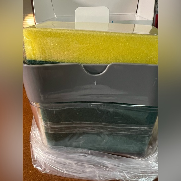 NEW IN BOX Dish Soap Dispenser & Sponge Holder for Kitchen Sink Sponge Included - Picture 9 of 9